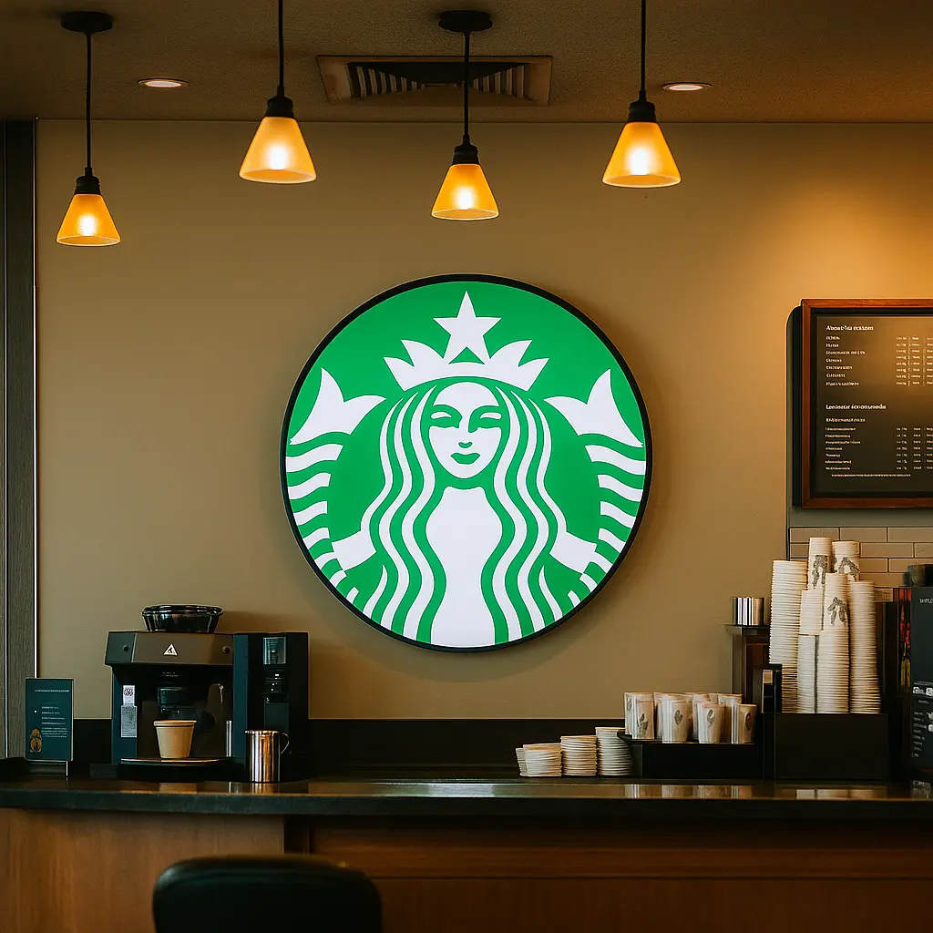 Néon caisson lumineux Starbucks