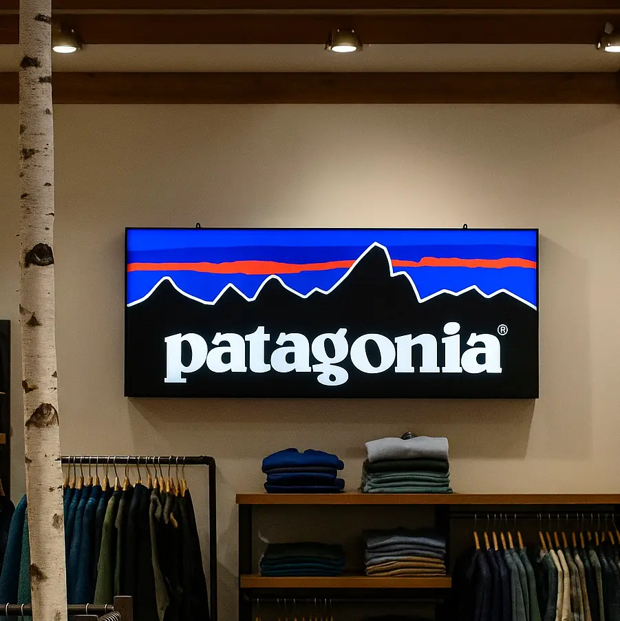 Néon caisson lumineux patagonia