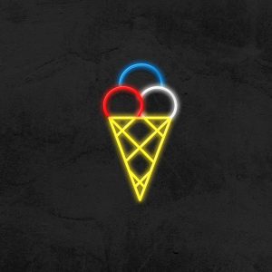 Glace avec 3 boules - Neon LED