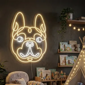 Neon Bulldog Neon chien Neon pour chambre