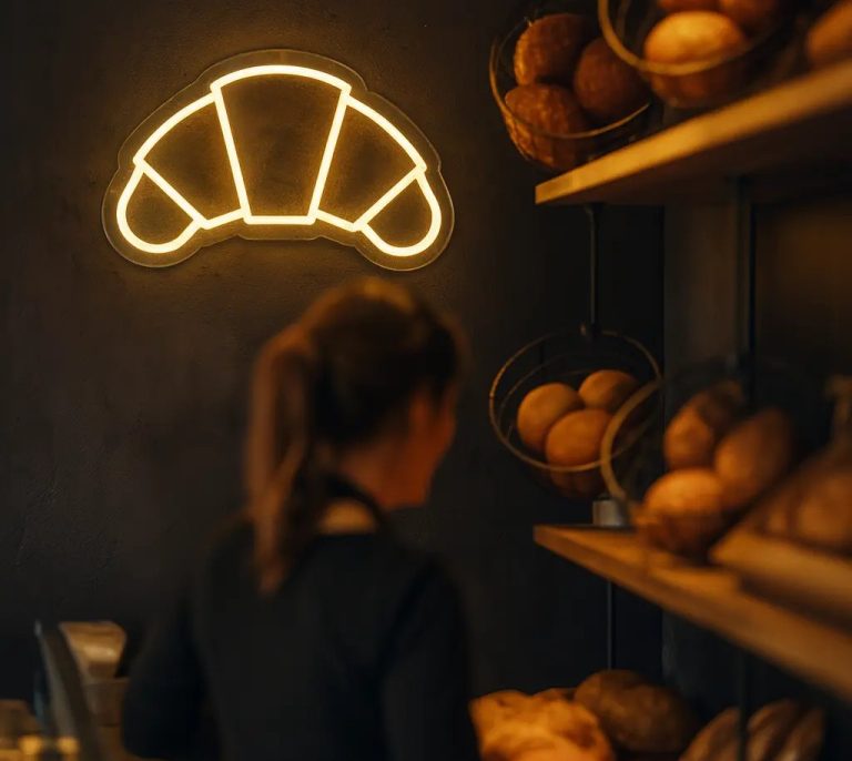Néon croissant Neon boulangerie