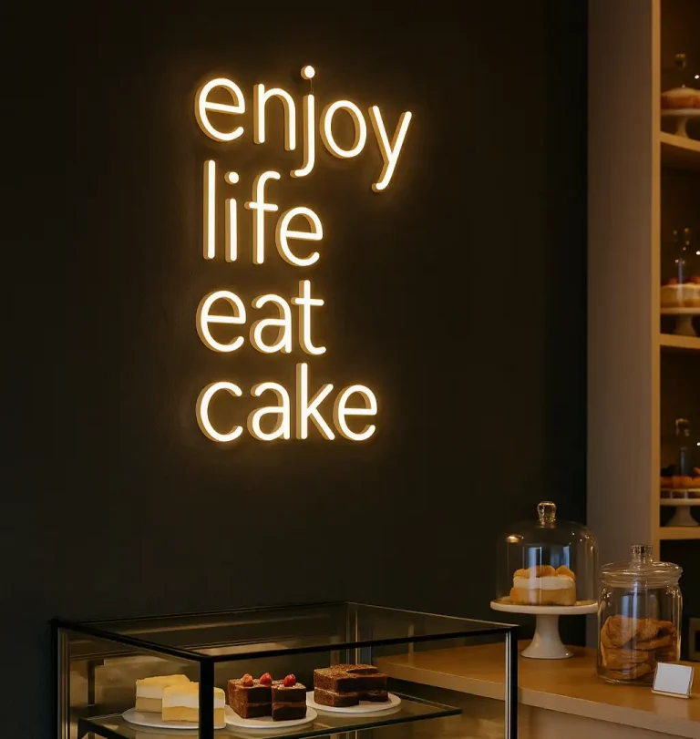 Enjoy Life Eat Cake néon led
