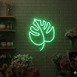 Neon feuille tropicale
