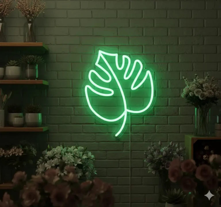 Neon feuille tropicale