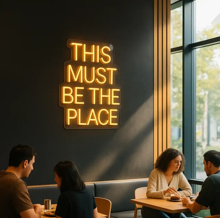 THIS MUST BE THE PLACE neon sur mesure Neon pour restaurant