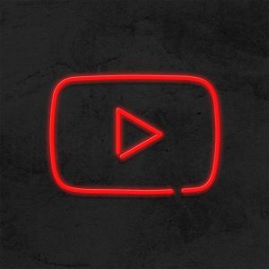 Logo YouTube - Néon LED