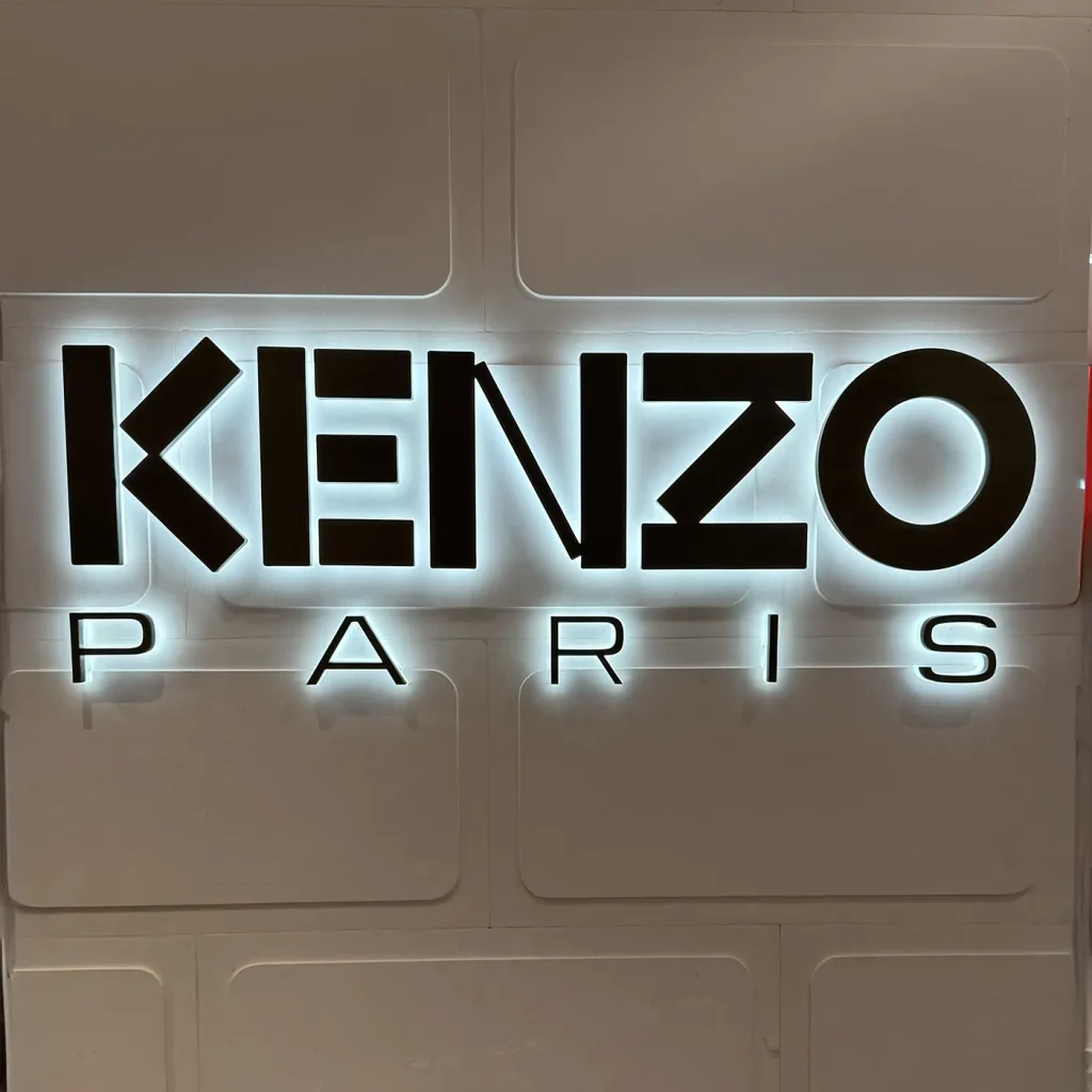 Enseigne logo kenzo retro eclairée