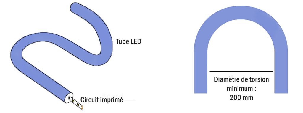 Torsion tube led néon