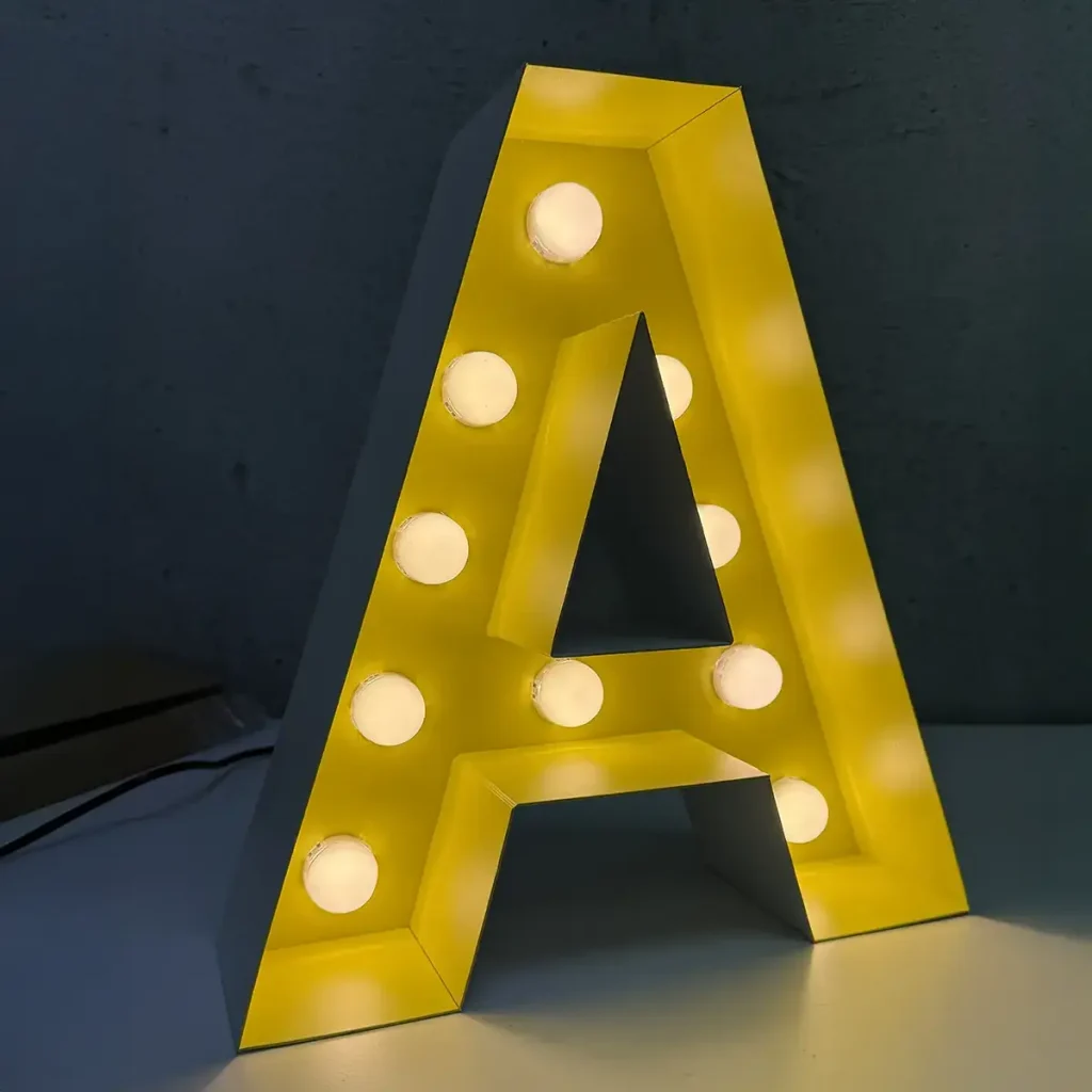 Lettres Ampoules vintage Lumineuse