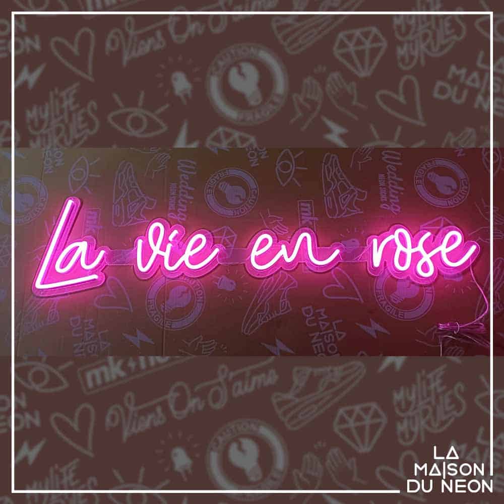 neon led la vie en rose