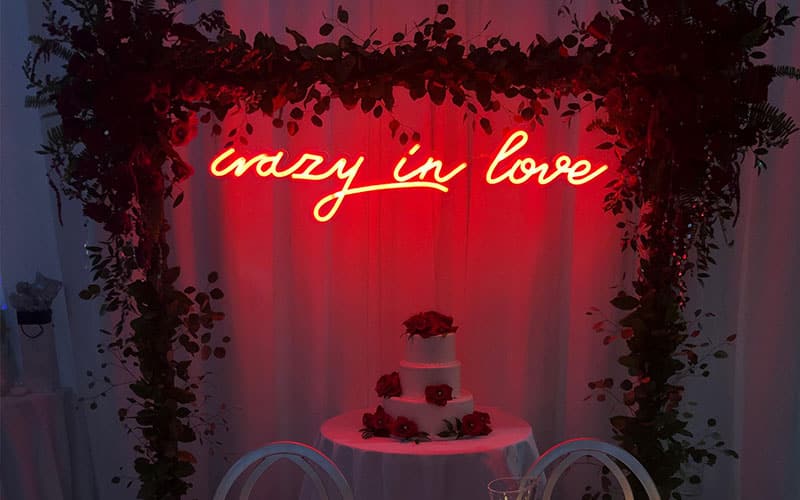 neon mariage LED crazy in love Maroc neon club