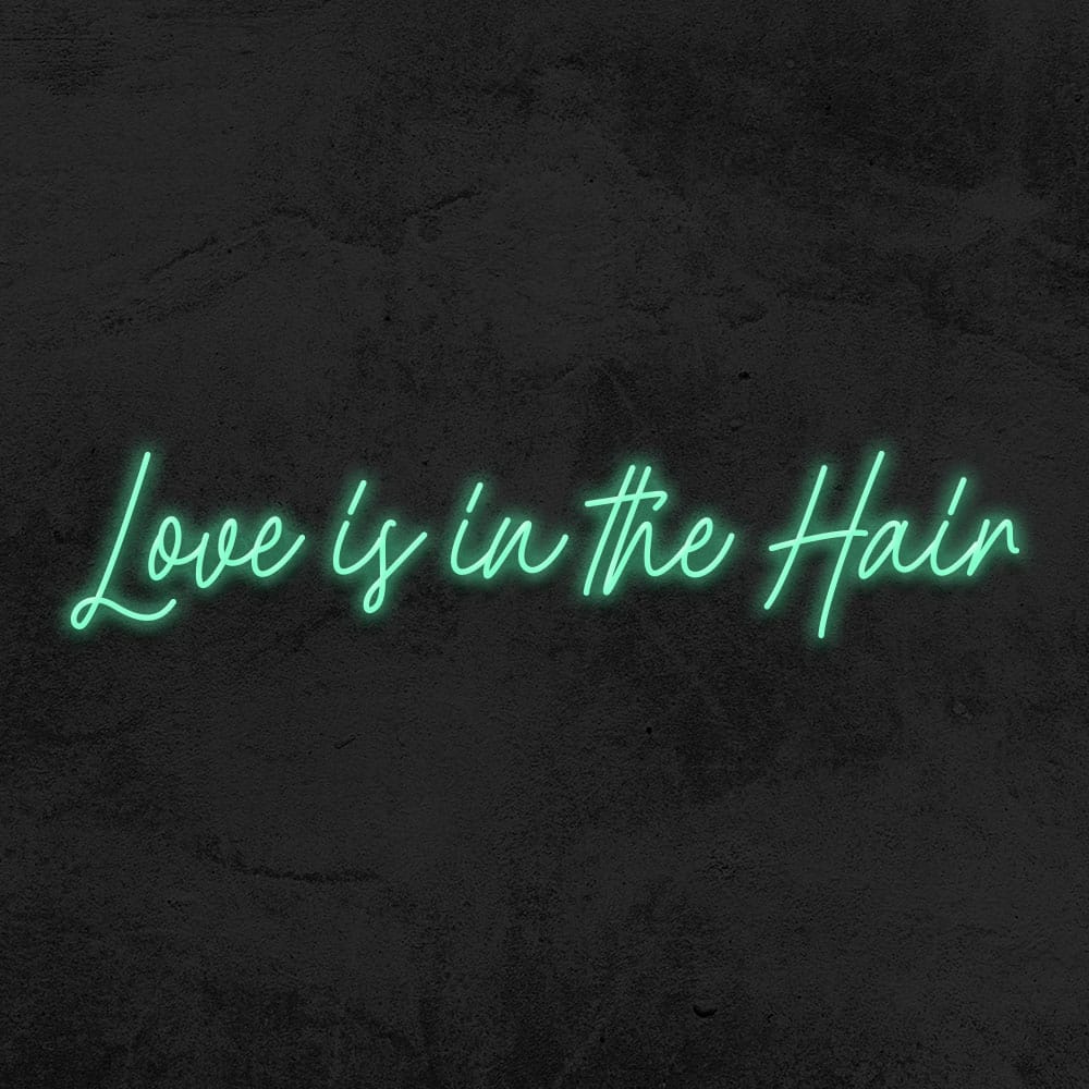 Love is in the hair neon led salon de coiffure la maison du neon