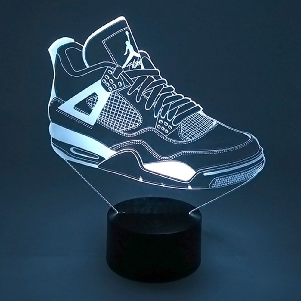 lampe led air jordan 4 sneaker basket la maison du neon