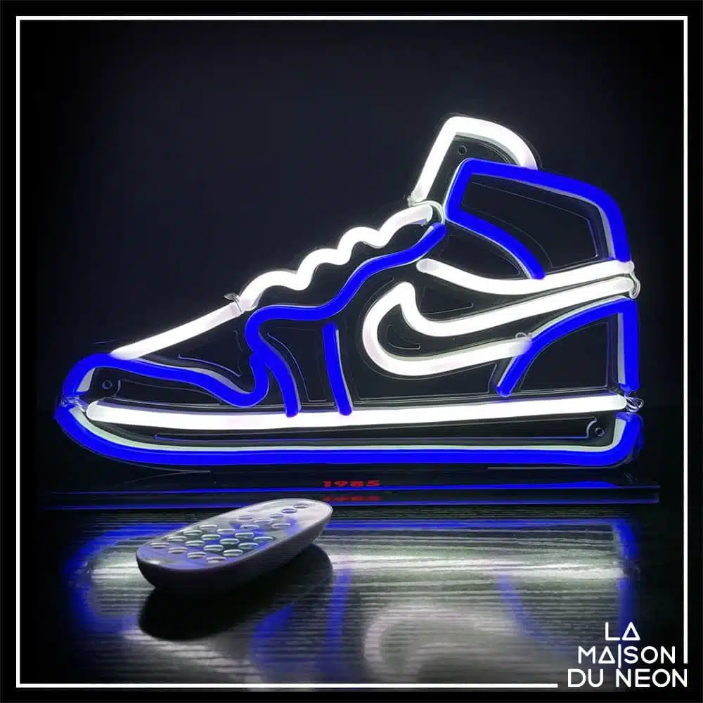 Neon Air Jordan 1 bleu