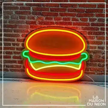 Burger enseigne neon LED