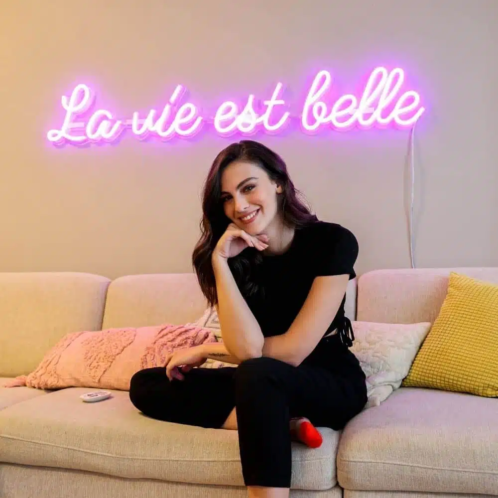Néon La Vie Est Belle  Néon Mural – Mon Joli Neon