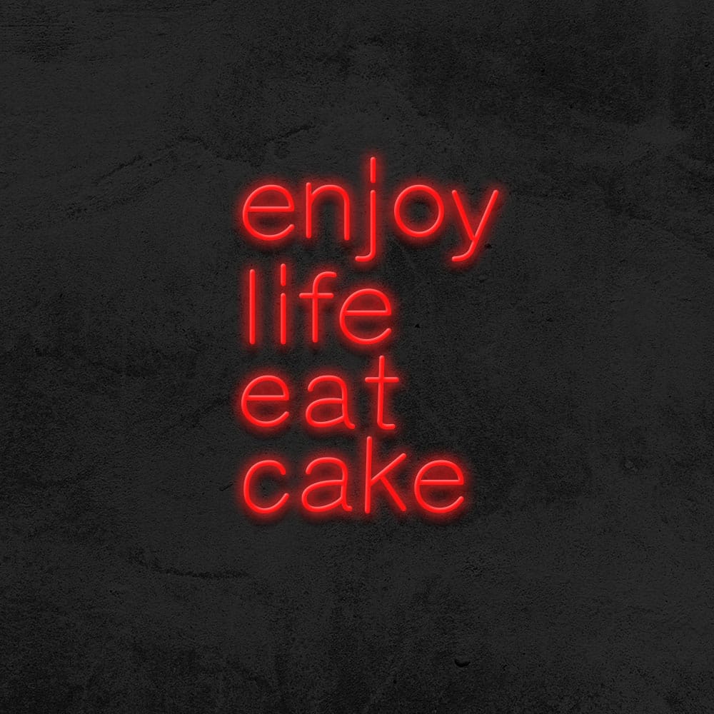 neon enjoy life eat cake boulangerie patisserie la maison du neon