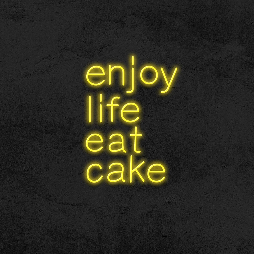 neon enjoy life eat cake boulangerie patisserie la maison du neon