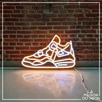 neon sneakers Air Jordan 4 off white