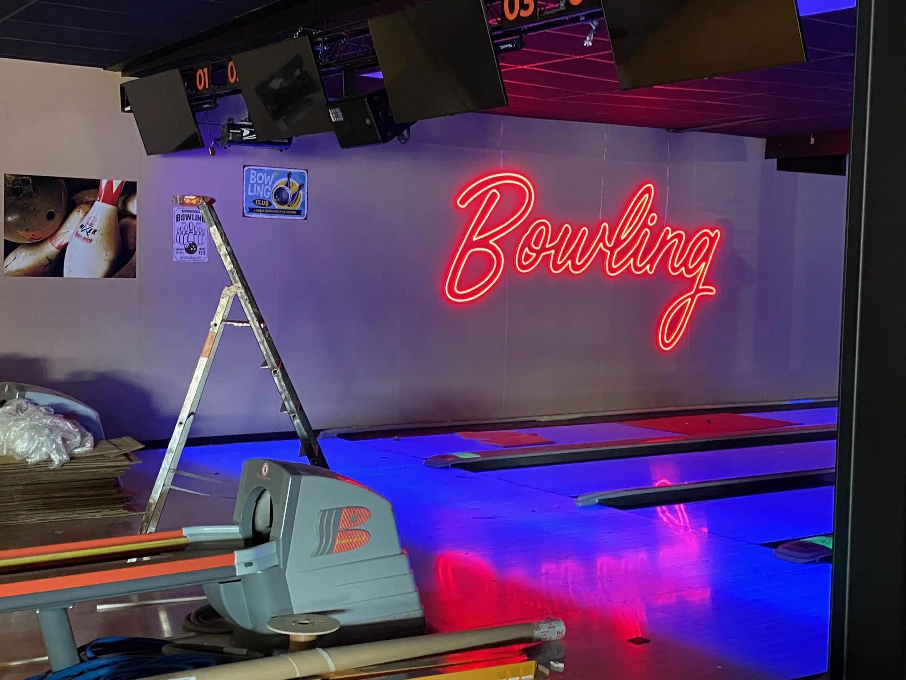 Enseigne lumineuse led neon bowling
